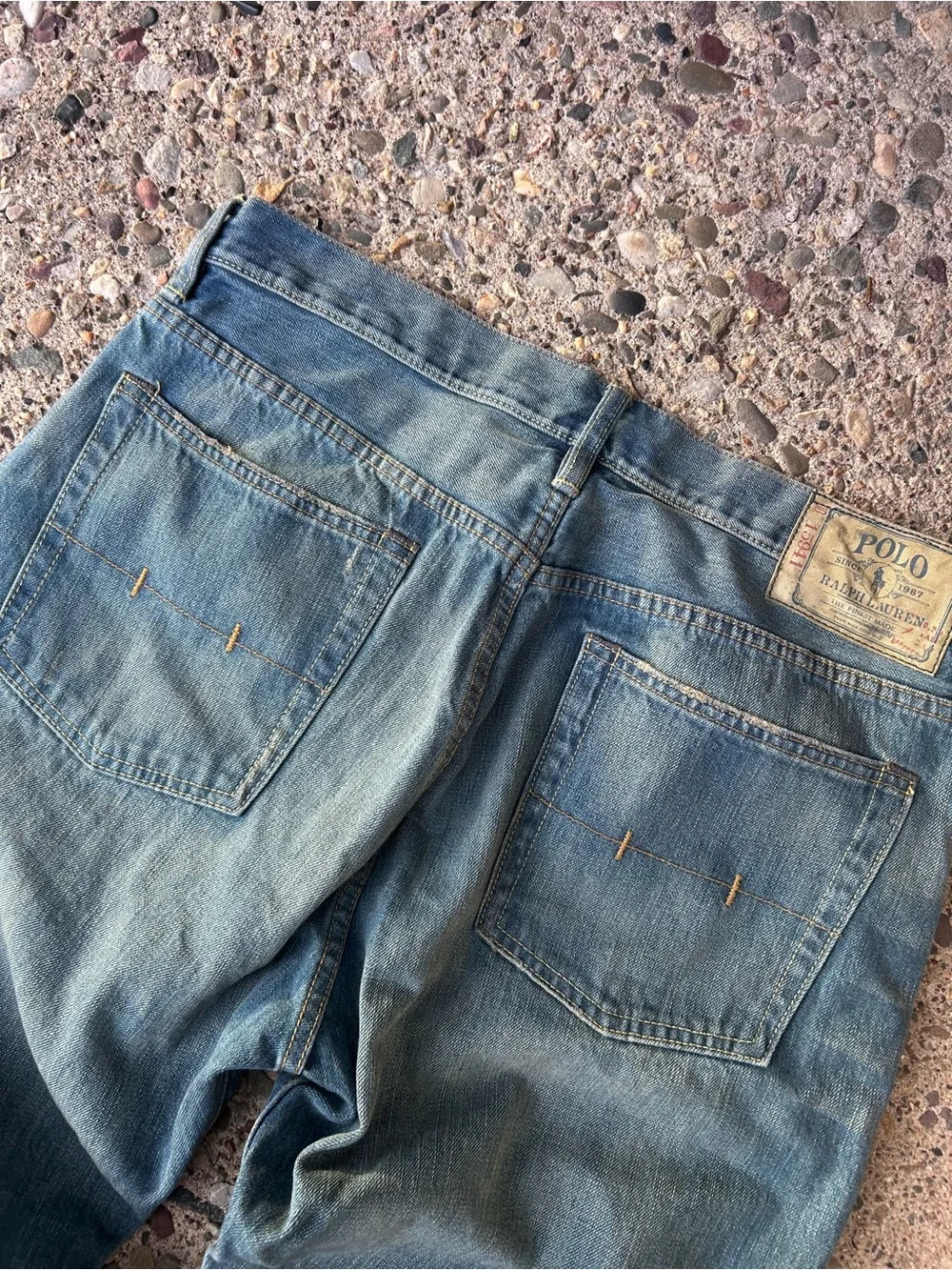 Men’s Polo Ralph Lauren Vintage 67 Straight Leg Denim Jeans 35 x 30